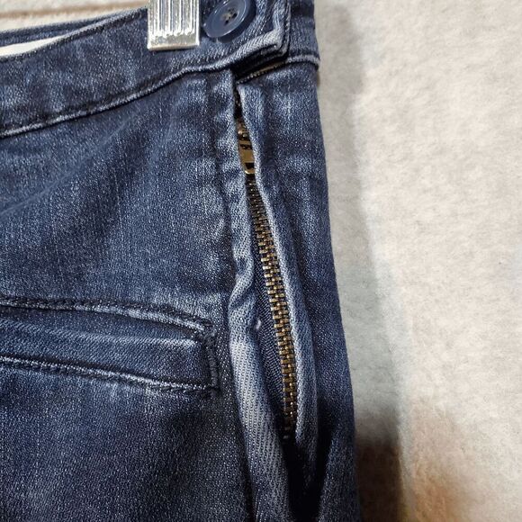 Anthropologie Leggings Womens 27 Blue Denim Straight Leg High Rise Jean - Picture 8 of 11